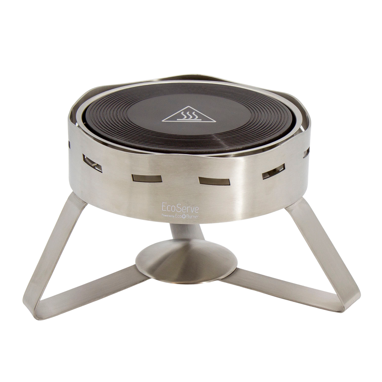 EcoServe rond en acier inoxydable poli (grand)