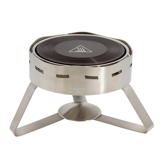 EcoServe rond en acier inoxydable poli (grand)