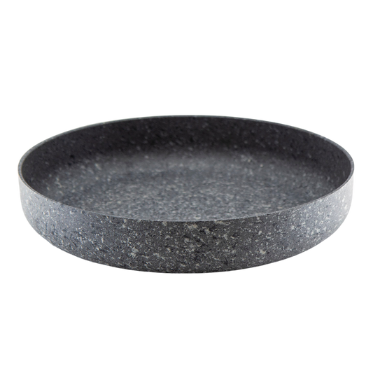 Plat rond antiadhésif en aluminium de qualité supérieure pour EcoServe, grand format – Gris arctique